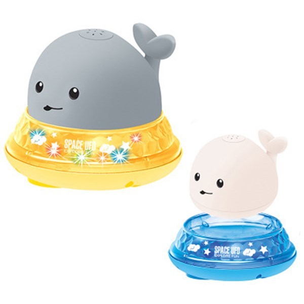 Whale Floating Spraying Water Bath Toys With Light Music LED Light